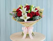 Букет цветов из:  Лилии и Розы #REPLACE_PRED# Торопце