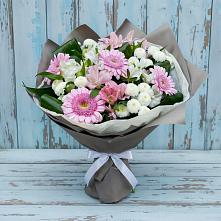 Букет цветов из:  Герберы, Альстромерии и Хризантемы в Торопце