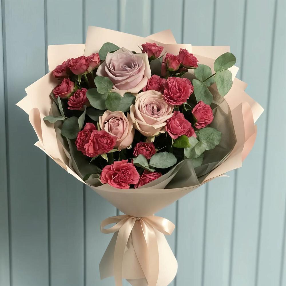 Букет цветов из: Гвоздики и Розы в Торопце