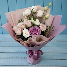 Букет цветов из:  Розы и Лизиантусы #REPLACE_PRED# Торопце