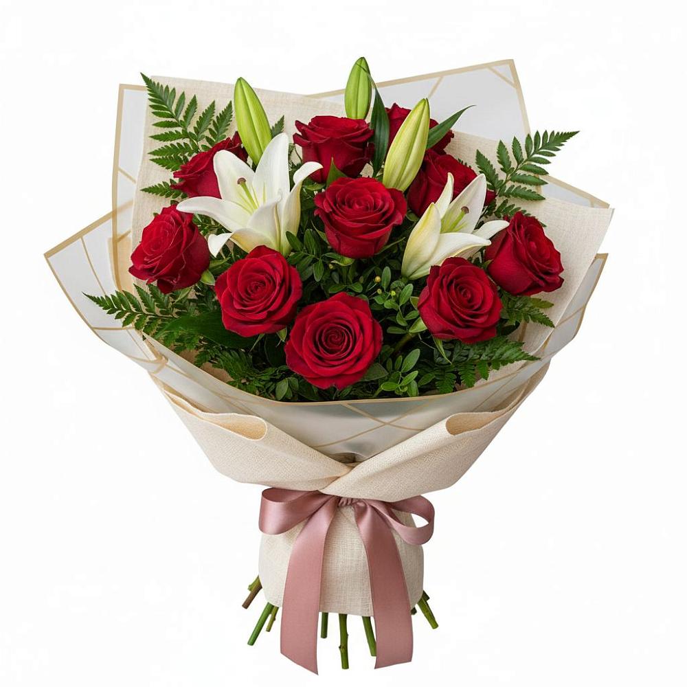 Букет цветов из: Лилии и Розы в Торопце