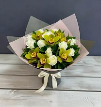 Букет цветов из:  Орхидеи и Розы в Торопце