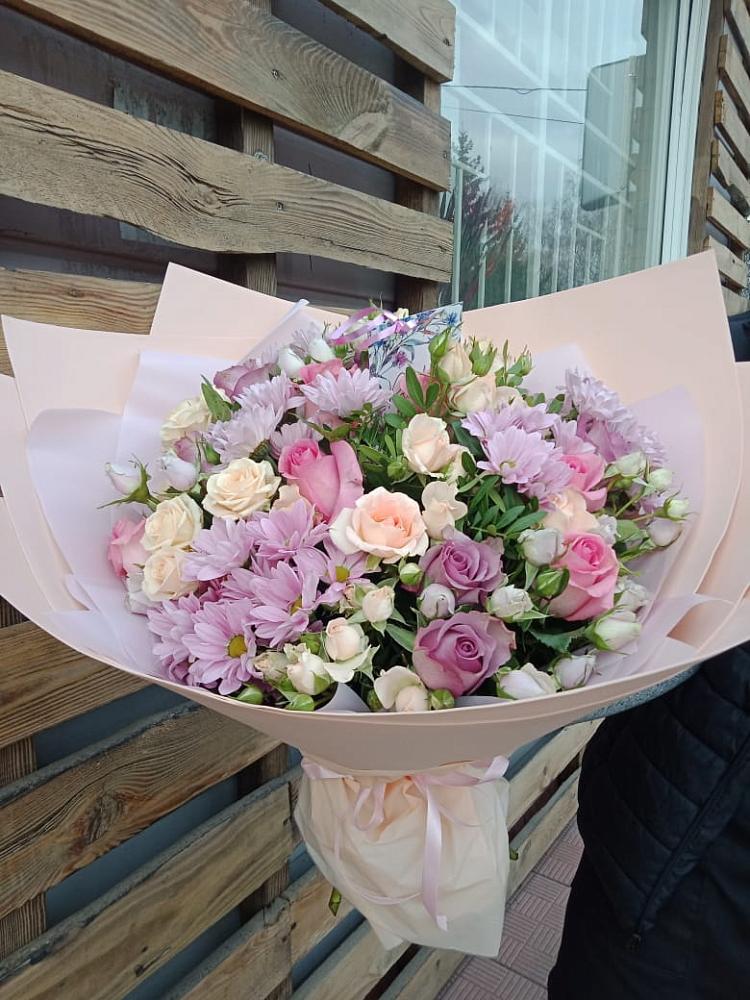 Букет цветов из: Розы и Хризантемы в Торопце