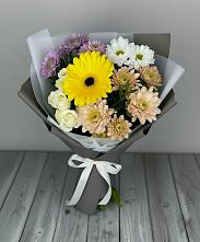 Букет цветов из:  Розы, Герберы и Хризантемы #REPLACE_PRED# Торопце