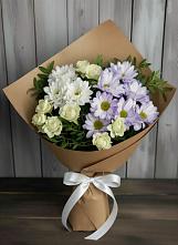 Букет цветов из:  Хризантемы и Розы в Торопце