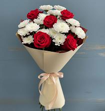 Букет цветов из:  Розы и Хризантемы в Торопце