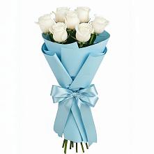 Букет 7 белых роз Проуд в Торопце