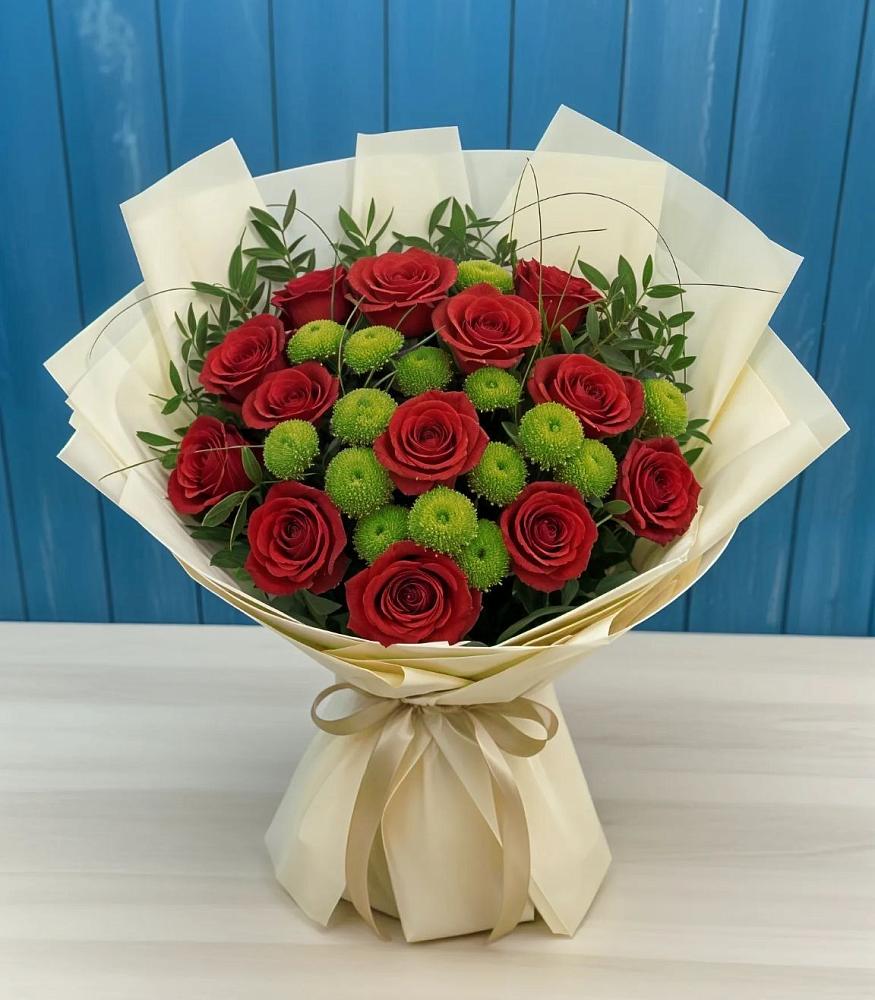 Букет цветов из: Розы и Хризантемы в Торопце