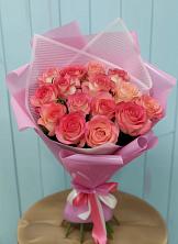 Букет 15 Розовых роз Равель в Торопце