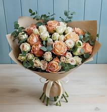Букет цветов из:  Альстромерии и Розы в Торопце